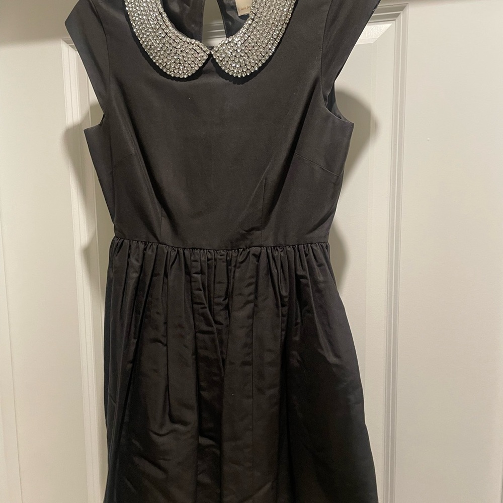 Kate Spade Black A-Line Mini Dress with Peter Pan Collar
